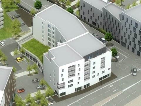 Construction d'un immeuble de 56 logements collectifs et de locaux d'activités