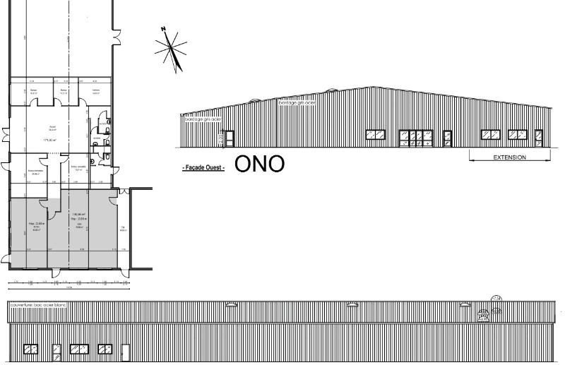 Extension d'un bâtiment de bureaux et de stockage